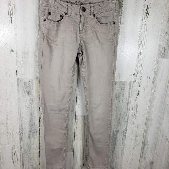 3/$15 Mudd tan low rise skinny Jean's junior size 1 - Picture 3 of 11